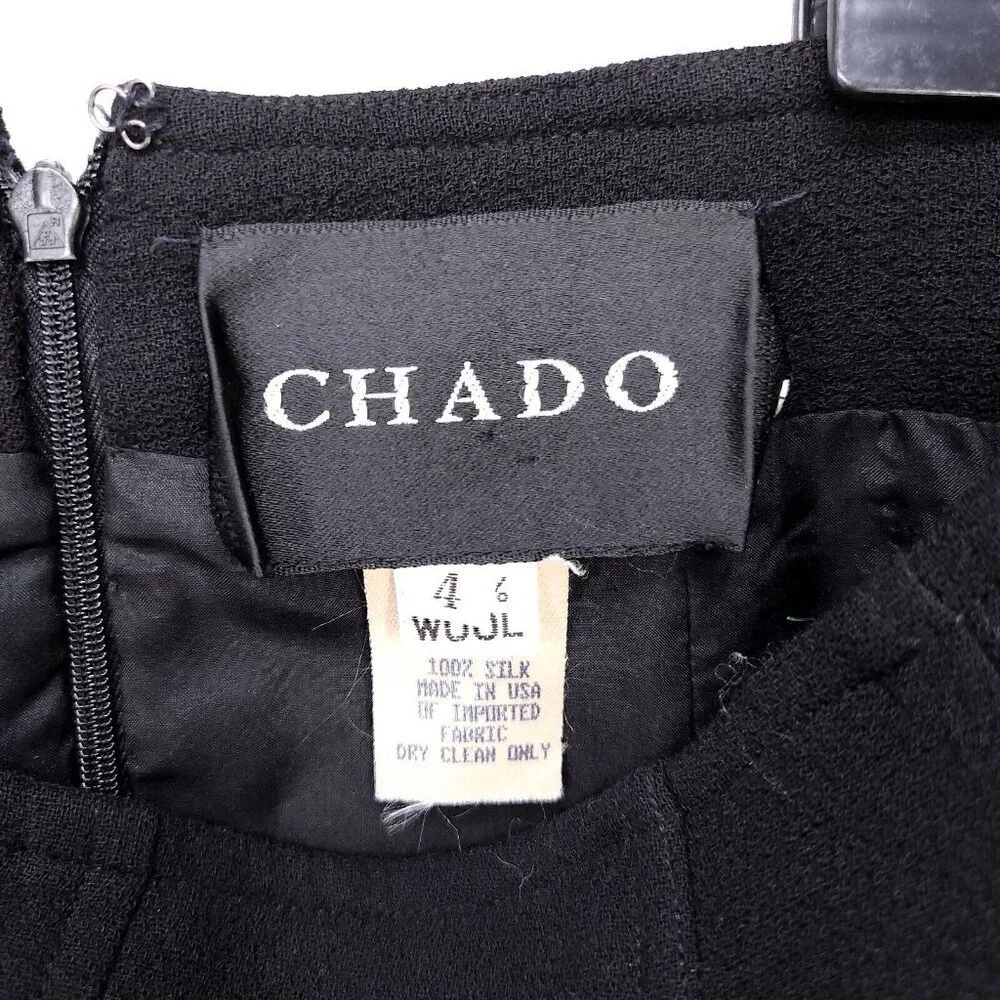 VIntage Chado Wool Skirt Silk Lining Pockets Size 4 Pockets Professional Career - Picture 10 of 14